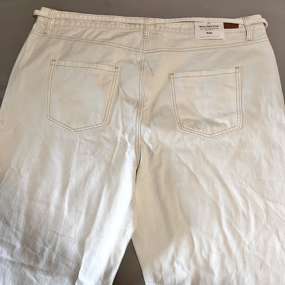✨Sanctuary/Denim✨ NWT Micro Belt Crop Semi High Rise Wide Leg Jeans Size 20W - Picture 6 of 16